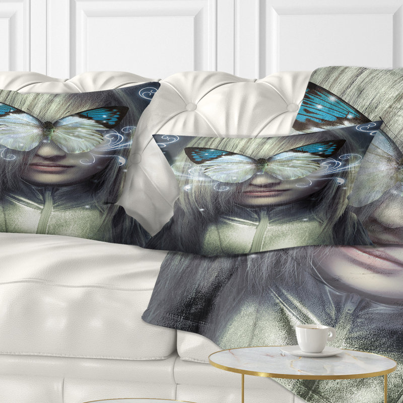 Coussin Serious Young - Portrait imprimé, Rectangulaire, 12 po x 20 po