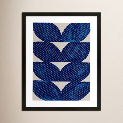 Blue Chevron "Navy Chevron" Painting