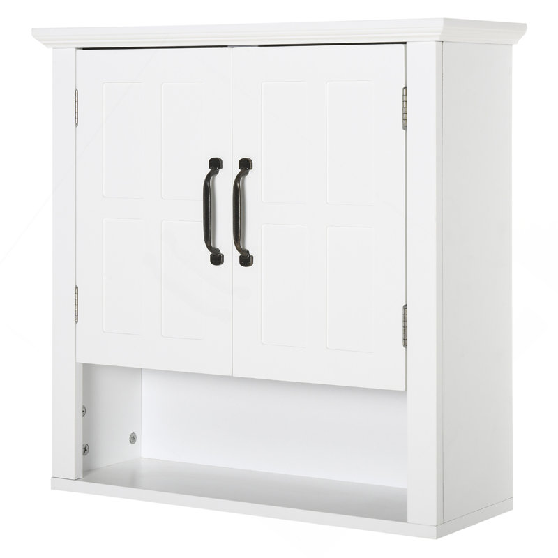 Medicine Cabinet, 3-Tier Bathroom Wall Cabinet With Adjustable Shelf And 2 Doors, Bathroom Cabinet For Over The Toilet, White
