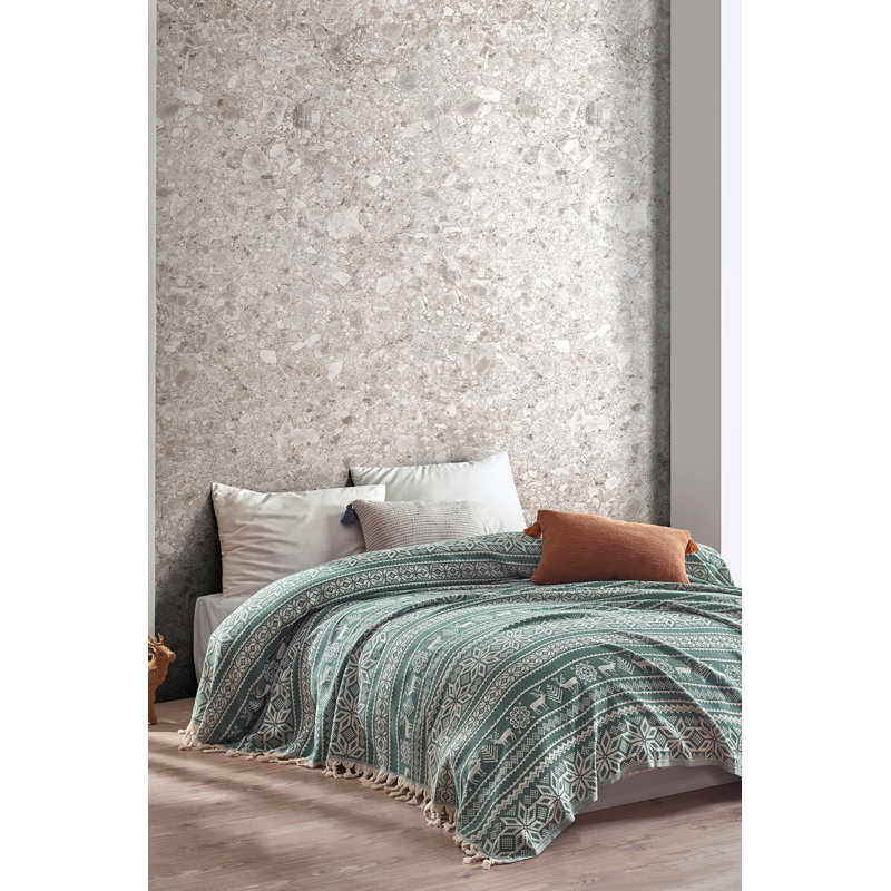 Courtepointe 100% coton Moneta, Vert