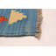 Tapis unique bleu foncé de 5 pi 2 po x 6 pi 3 po