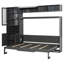 Lit escamotable gris pleine grandeur avec tablettes, peu encombrant pour les chambres d'invités compactes, structure facile à ranger pour les matériaux de haute qualité-1847893451-1847893300