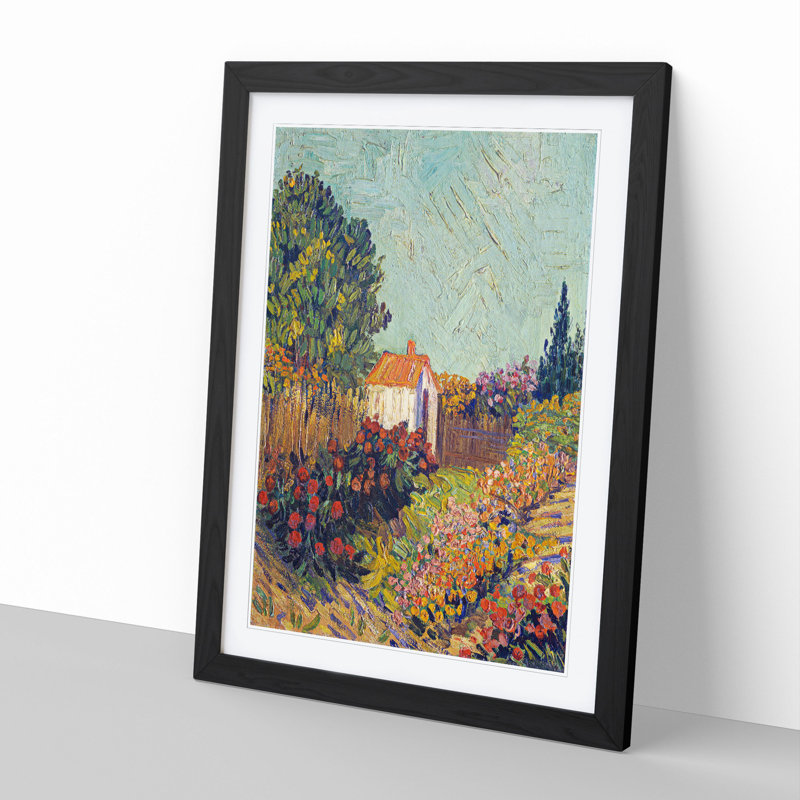 Landscape by Vincent Van Gogh - Picture Frame Painting, Black Framed, 65cm H x 48cm W x 2cm D