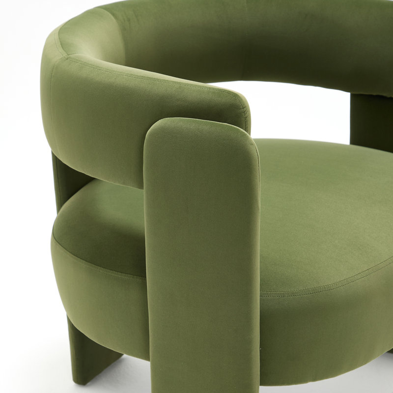 Fauteuil d'appoint en velours pour le salon, Vert
