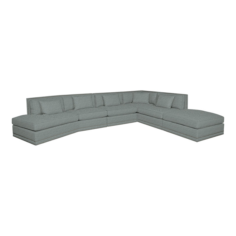 Steadman By Michael Weiss Upholstered Sectional Reversible, Tuck Cobalt, Yes