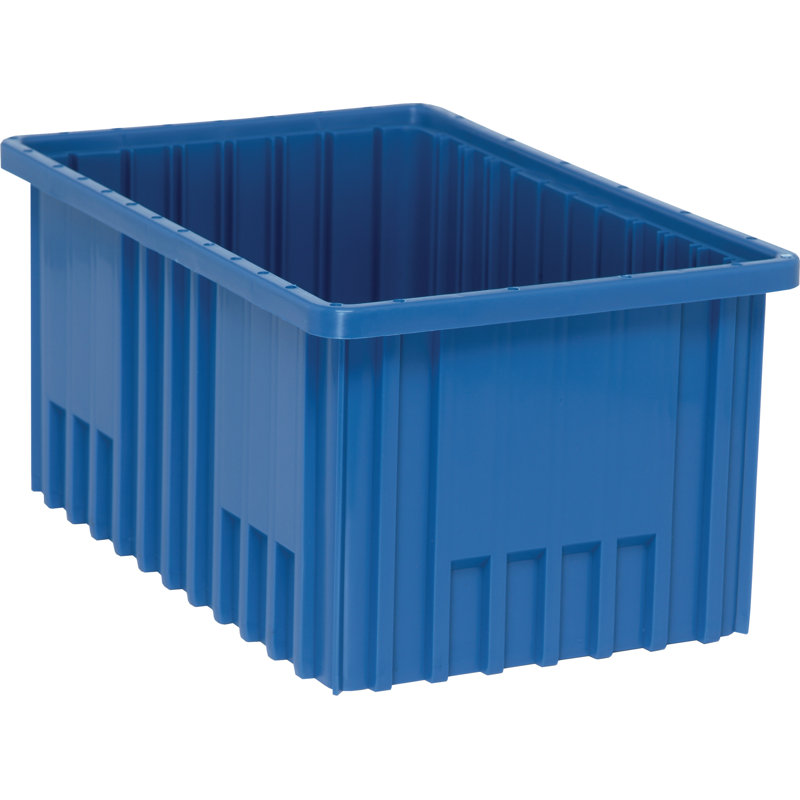 Dividable Grid Container, 16-1/2"L x 10-7/8"W x 8"H, case of 8, Blue