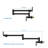 Wall Mount Pot Filler Faucet with Folding Stretchable Arm, Single Hole, Two Handles, Black - Modern Kitchen Convenience-130630556