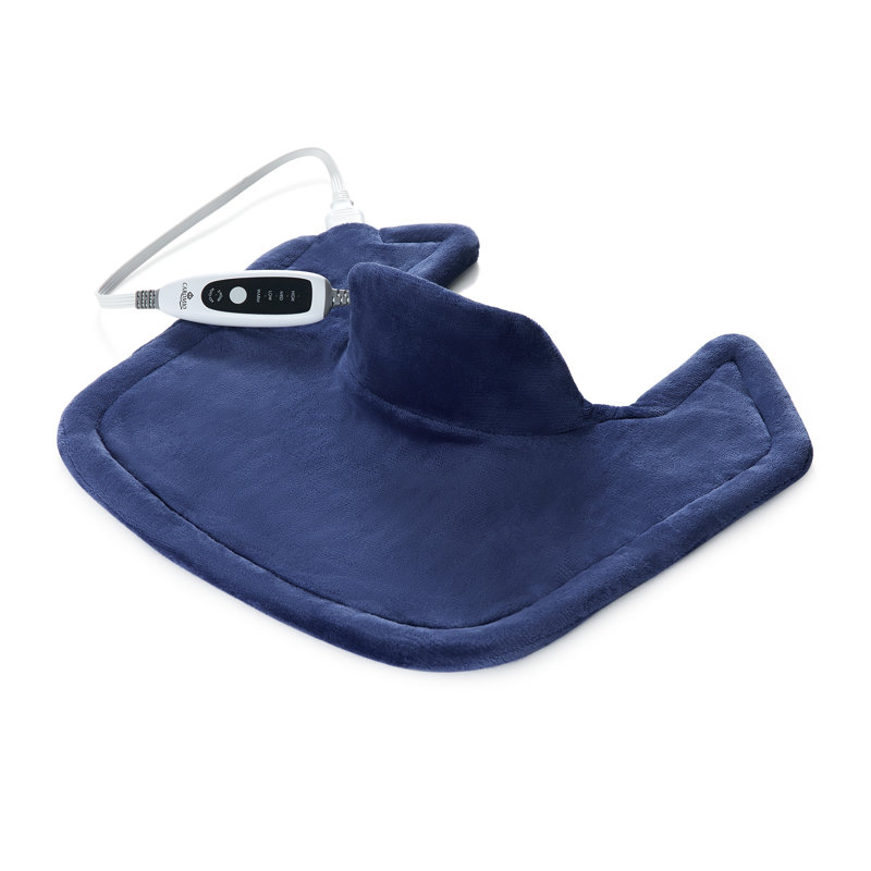 Knitted Heated Throw Blanket, Blue