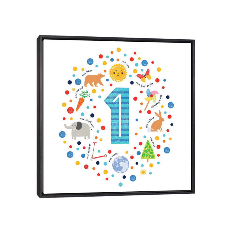 1 - Impression sur papier, Pas de tapis, Toile avec cadre noir patiné, H 18 po x l 18 po x 1,5 po