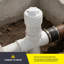 Adaptateur de nettoyage en PVC blanc 3 pouces, filetage Hub x femelle pour systèmes de drainage, d'évacuation et d'évacuation (paquet de 25)