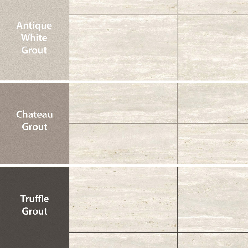 Fusione Travertino 23-1/2 in. x 23-1/2 in. Porcelain Floor and Wall Tile
