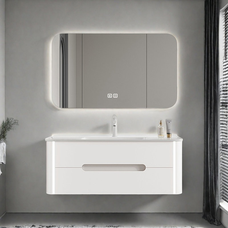 Armoire de salle de bain de style français moderne et luxueux, Blanc cassé