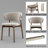 Mid-century Ash Dining Chairs Set Of 6, Brown Solid Wood Legs, Not Assembled Need, Beige Kitchen Chairs For Dining Room-1074962922