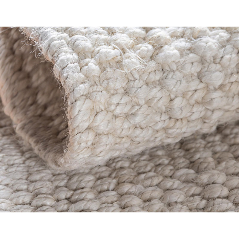 Tapis crème tressé à la main Jolie, Tapis de couloir 2 pi 6 po x 6 pi