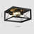 Nox 13" Industral 3 light ceiling flush light black