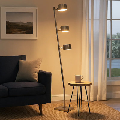 Aswad Nickel Floor Lamp