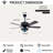 52" Vintage Ceiling Fan With Tiffany Stained Glass Shade – 6-Speed, Reversible Motor, Timing