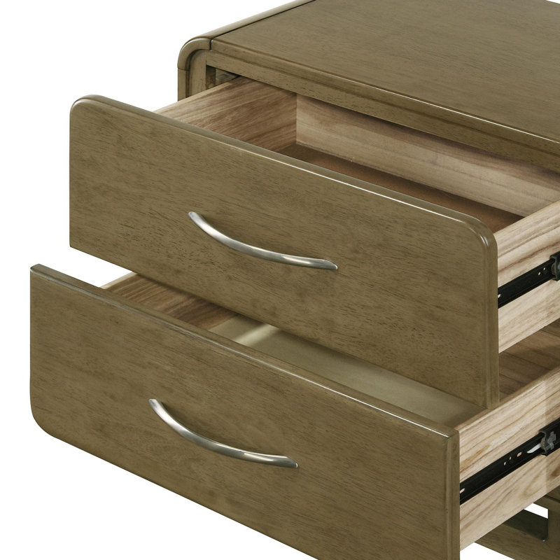 Table de chevet 2 tiroirs Muscade