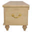 Banc de rangement Noelle de 71 po en bois massif de teck blanc vieilli traditionnel