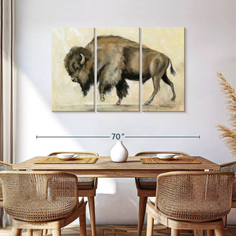 Brampt Bronze Buffalo, 36" H x 57" W