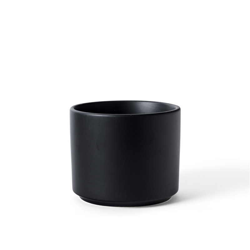 Pot de fleurs en céramique, Noir