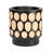 Hand-Carved Wood Planter with Dots-1142242844