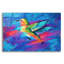 Art mural en verre rouge «Hummingbird Colorful» par Lindsay Kivi par Red Barrel Studio®-235831769