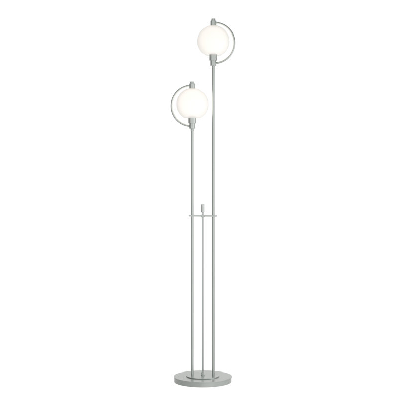 Pluto 68.1" Novelty Floor Lamp, Opal, Vintage Platinum