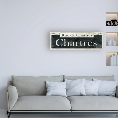 Reproduction d’art textuel sur toile « Français Quarter Sign IV » par Wild Apple portfolio