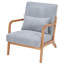  Fauteuil d'appoint moderne avec structure ergonomique en bois d'hévéa pour le salon, coins de lecture, gris foncé-1750198337-1750198340
