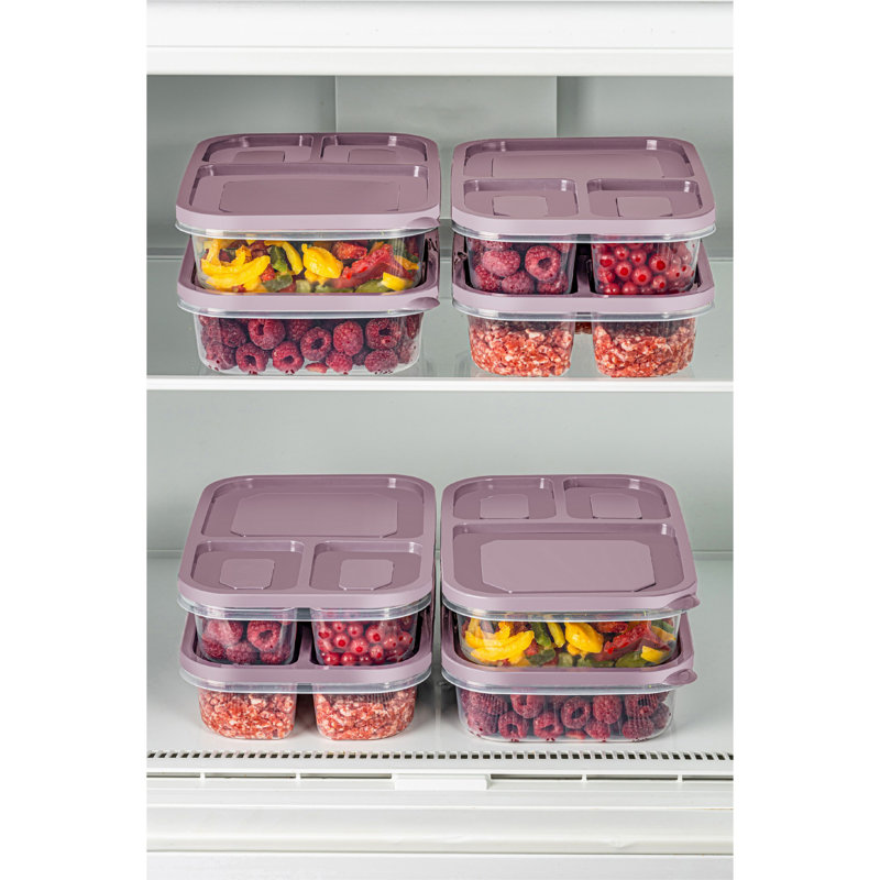 8-Piece Storage Box Set, Pink Color, 5.9 x 9.4 x 2.0 Inches | 100% BPA-Free Plastic, Dishwasher Safe | Perfect for Organizing Toys, Crafts, and Household Items, Durable and Stylish Solution for Home Storage
