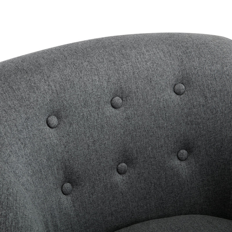 Upholstered Armchair, Dark Grey