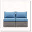 59.8 Outdoor Wicker Armless Sofa Set