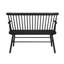 Chaise noire avec dossier fuselé et structure robuste-1768235724