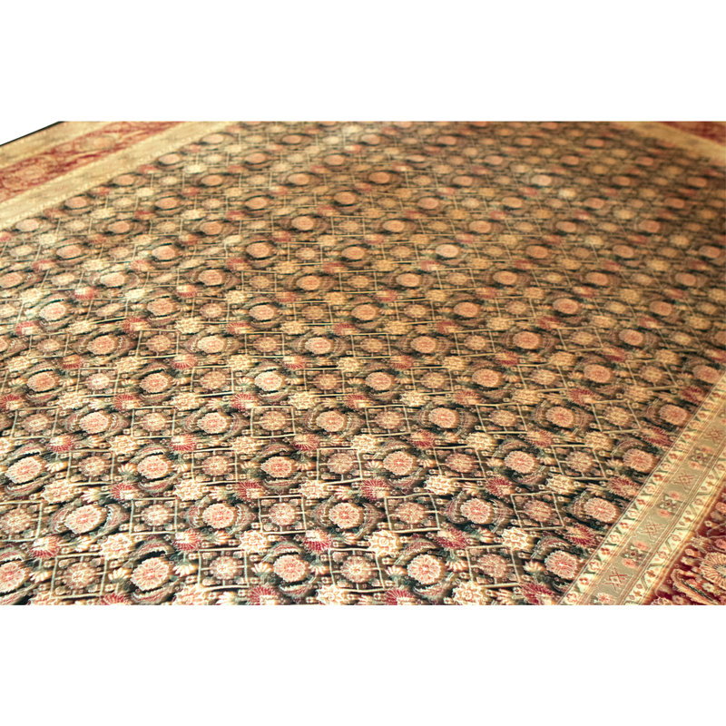 Tapis noir et vin noué à la main de haute qualité
