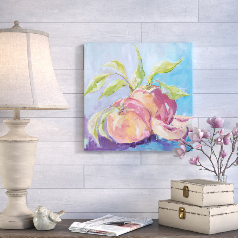 Still Life Peaches - reproduction d'art sur toile, H 12 po x l 12 po, Toile