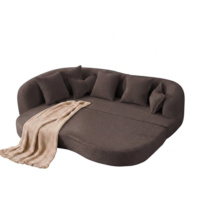 Canapé-lit convertible moderne pliable, Brun