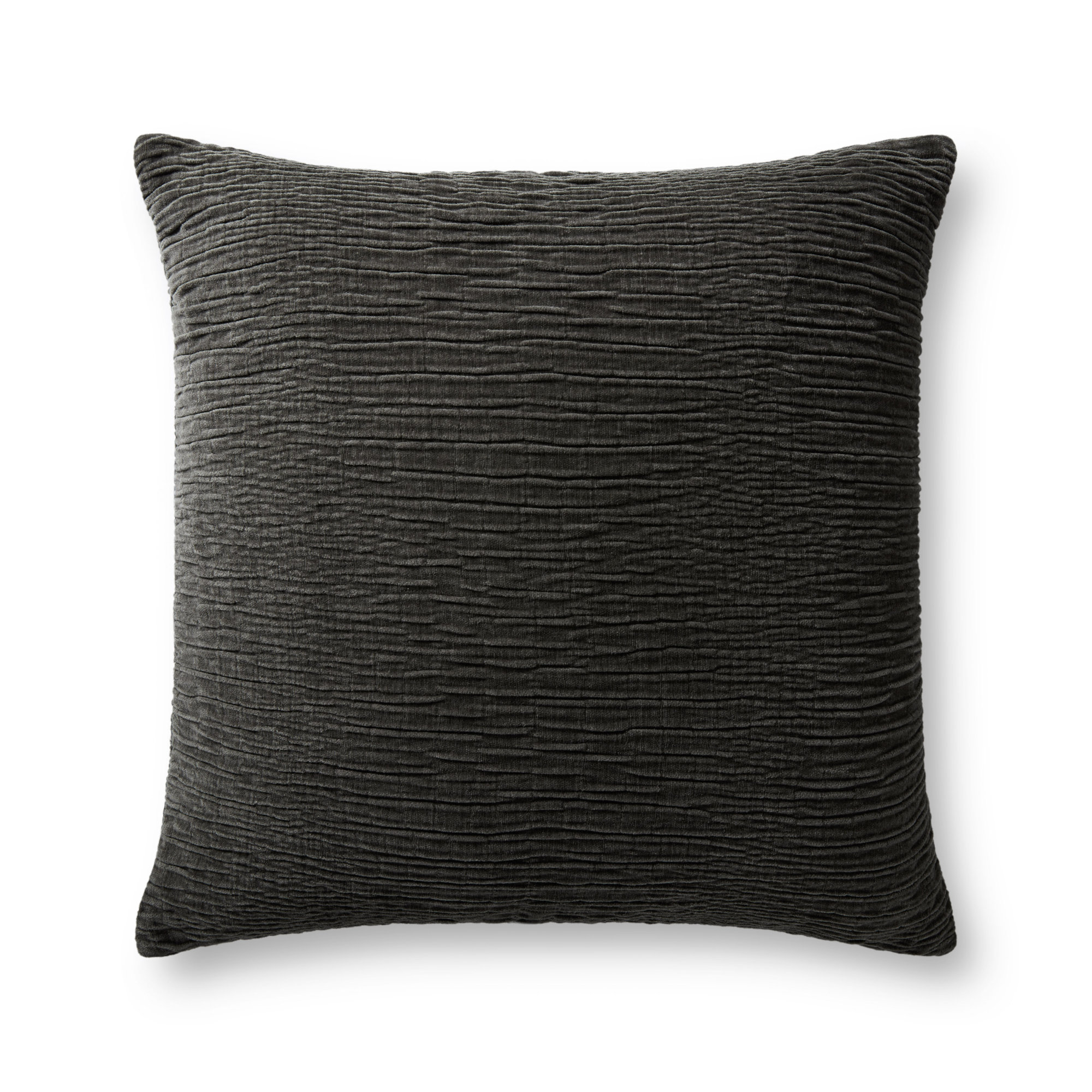 Edan Throw Pillow, Pillow Cover Only - No Insert, 22"H x 22"W, Charcoal