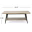 Table basse chic avec plateau de rangement gris élégant