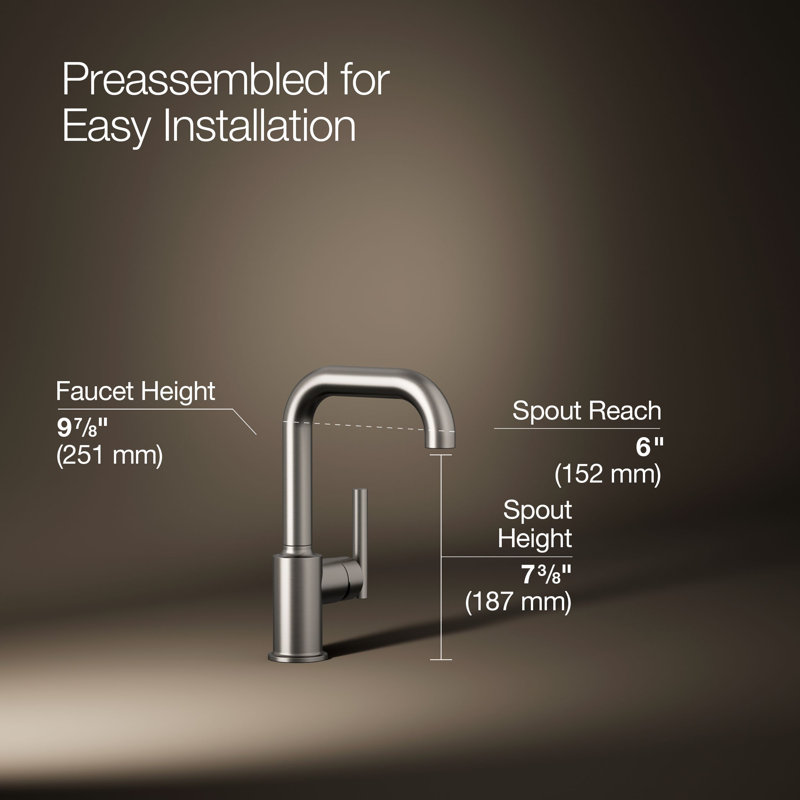 Purist® Bar Faucet with Accessories, Vibrant Stainless