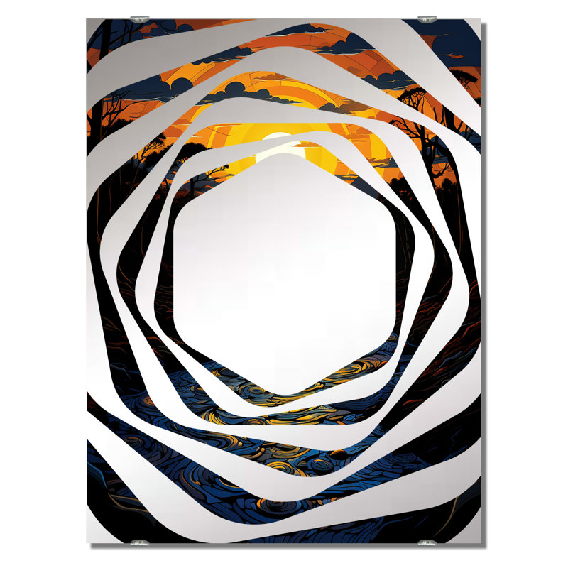 Grand miroir mural Adderley - Jungle, 40 po x 30 po