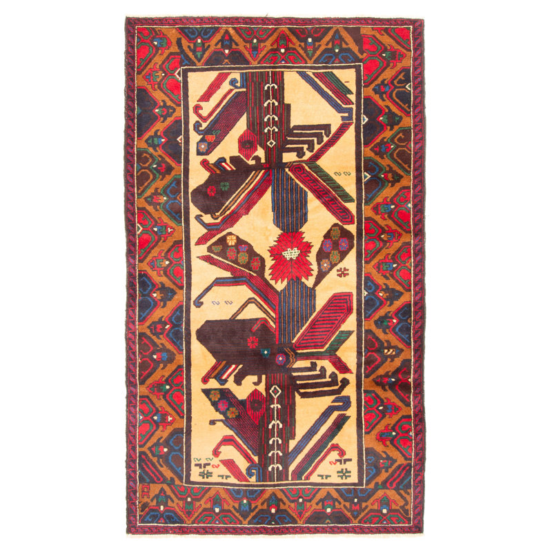 Tapis beige Teimani 3 pi 7 po x 6 pi 7 po