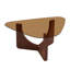 Table basse vintage rétro avec plateau en verre trempé