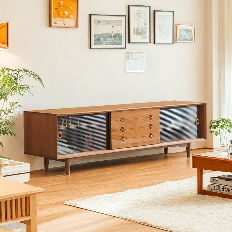 Meuble télé simple en cerisier, 70.86"