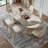  Modern Minimalist Oval Dining Table with Sintered Stone Tabletop, Double Pedestal Base Dining Table-1675164158-1672012091