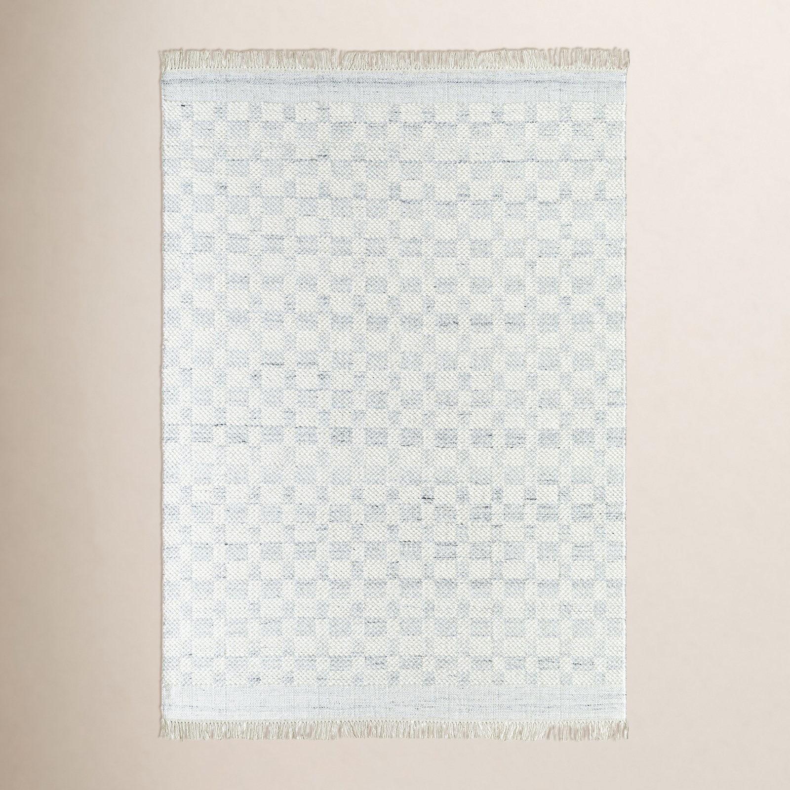 Lavande Hand-Woven Geometric Gray Rug, Rectangle 5' x 7'6"