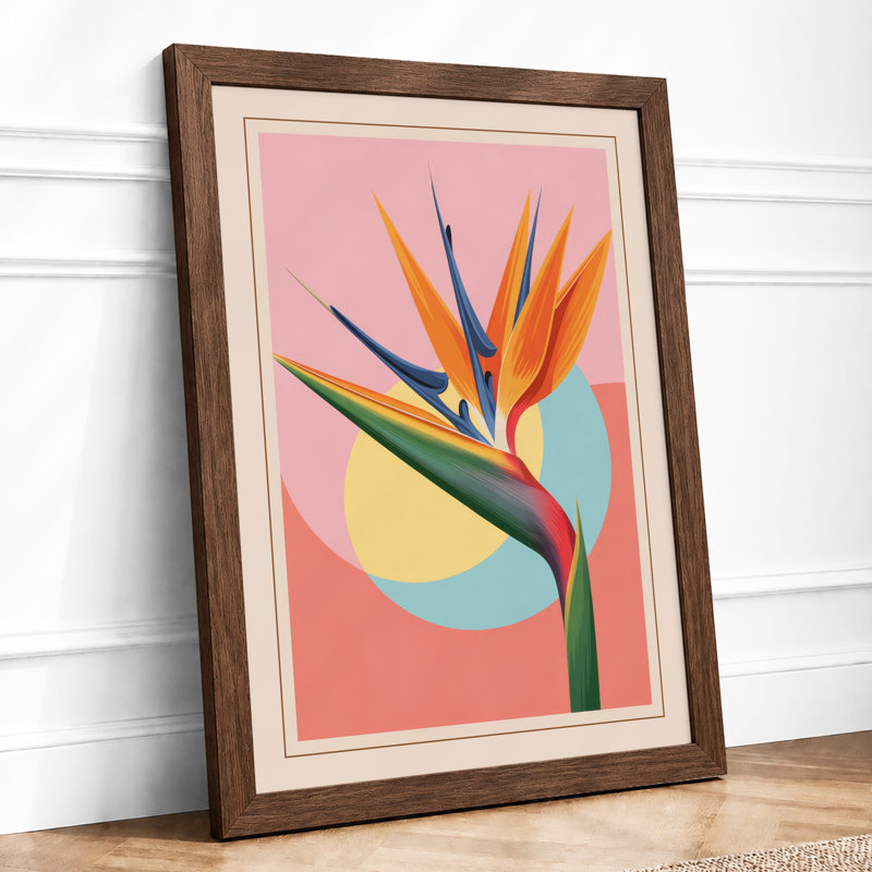 Modern Blooms Botanical - Framed Print, A3 - 42.0 x 29.7 cm, Walnut