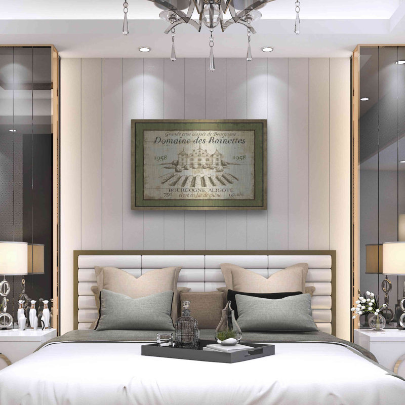 «Luxury Wine Label III» par Daphne Brissonet, art mural en métal Luxe, H 24 po x l 36 po
