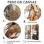 «Gold Feather Extravaganza IV - Floral Glam Feather», reproduction d'art sur toile-1790730370-1790730369-1790730368