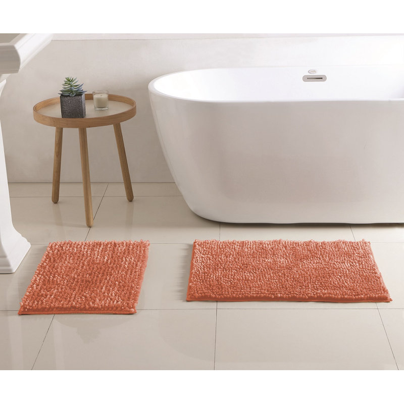 Lanarose Bath Rug, Orange Rust
